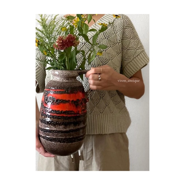 Scheurich　/　“FAT LAVA”　フラワーベース　27cm