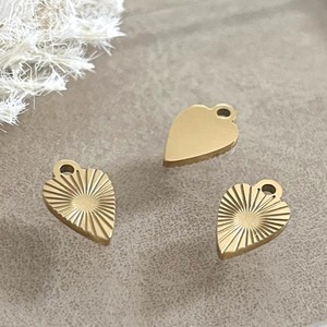 316Lステンレス製ミニハートサン太陽チャーム /18kgpネックレス/ブレスレット