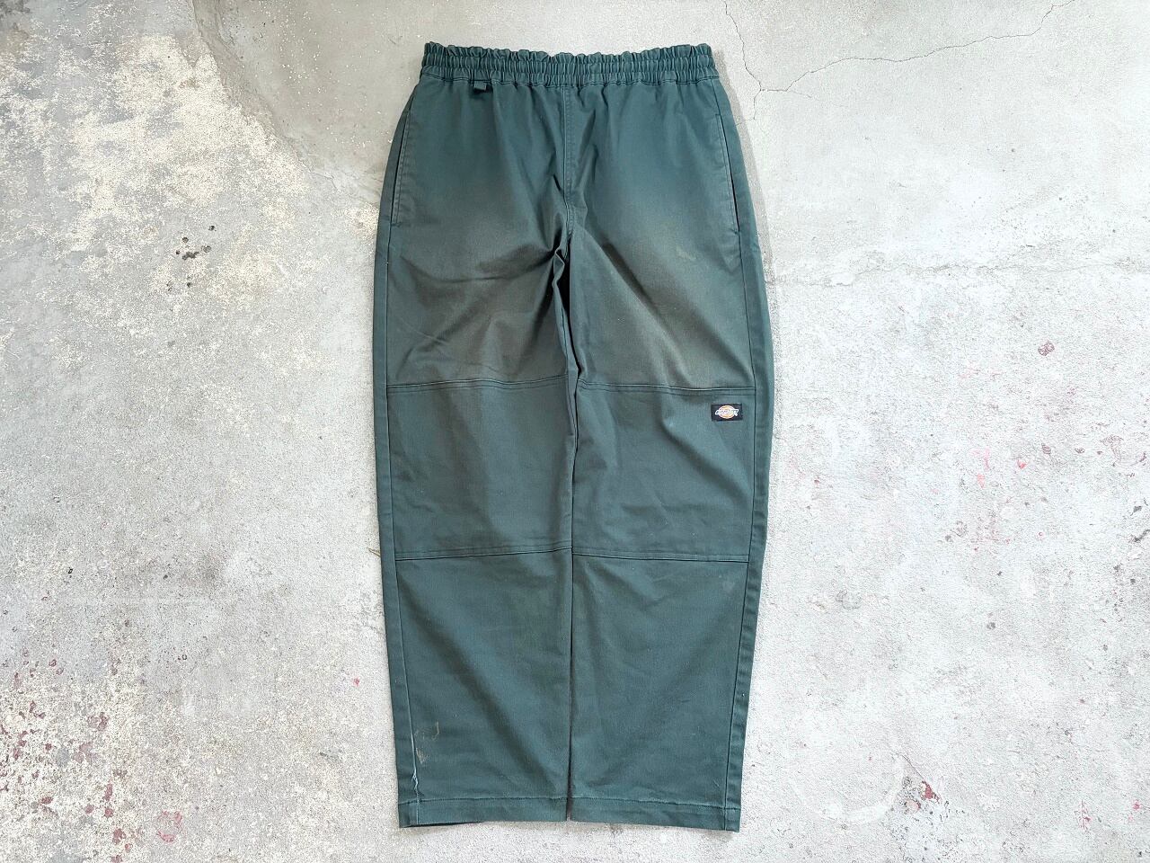 Dickies Double knee drawstring work pants GREEN