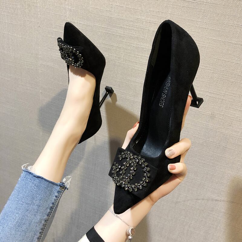 ヒールレディースブラックレッドシングルスプリング 靴 シューズ 春物 部族の婦人靴4870602