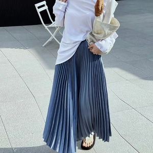 サテンプリーツスカート　A1606