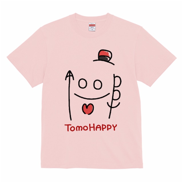 トモハッピーキャラデザインTシャツ（ピンク）
