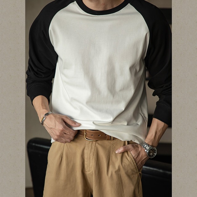 ラグランカジュアルロングTシャツ 225390