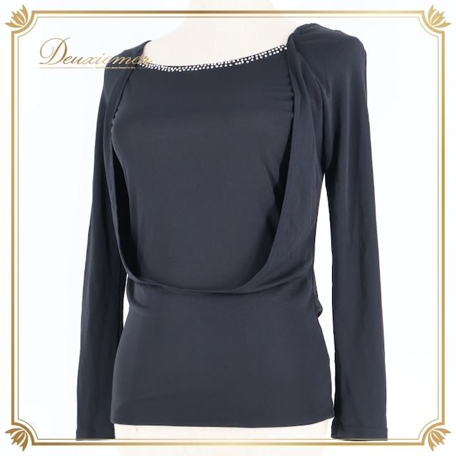 社交ダンス 衣装 トップス ブラウス ブラック系 チャコットロイヤルダンス Chacott ROYAL DANCE 黒 ラインストーン レッスン 練習 ストレッチ 伸縮 長袖 シンプル 日本製 キラキラ 上品 社交ダンス 衣装 トップス ブラウス ブラック系 チャコットロイヤルダンス Chacott ROYAL DANCE 黒 ラインストーン レッスン 練習 ストレッチ 伸縮 長袖 シンプル 日本製 キラキラ 上品