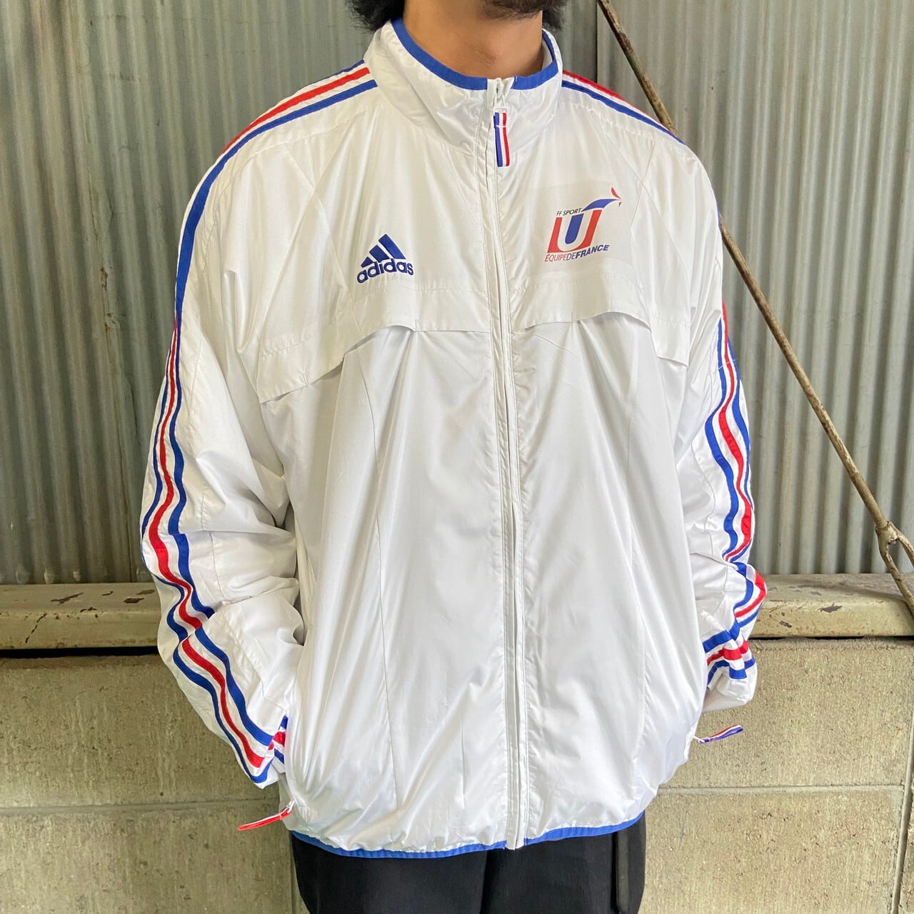 adidas vintage 00s track jacket XL white