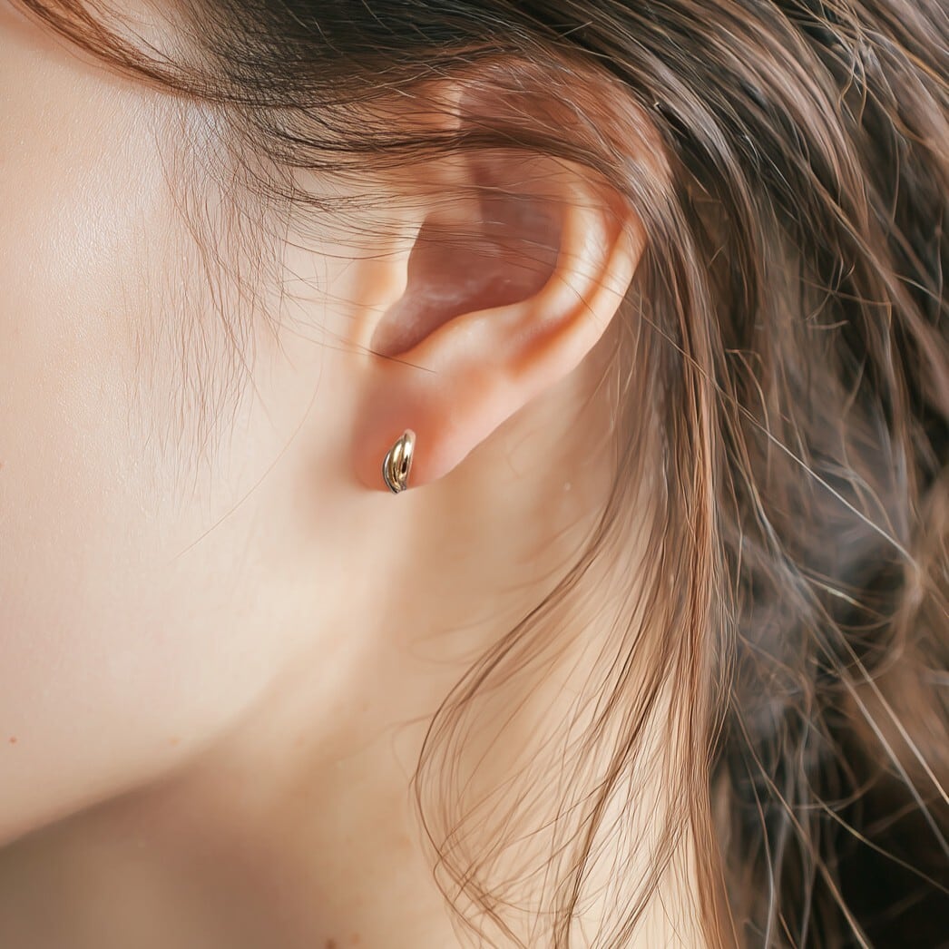 K18/Pt900 シェリピアス つけっぱなし No.195 | スキンジュエリー