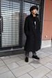 nonnotte "ハイカウントモールスキンSPLIT RAGLAN OVERCOAT (DEEP BLACK)"