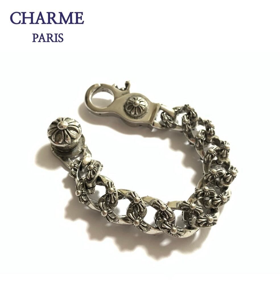 silver cross metal bracelet(B)