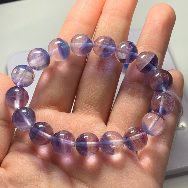 09.幻想的な色合いバイカラーグラデーションフローライトブレスレット