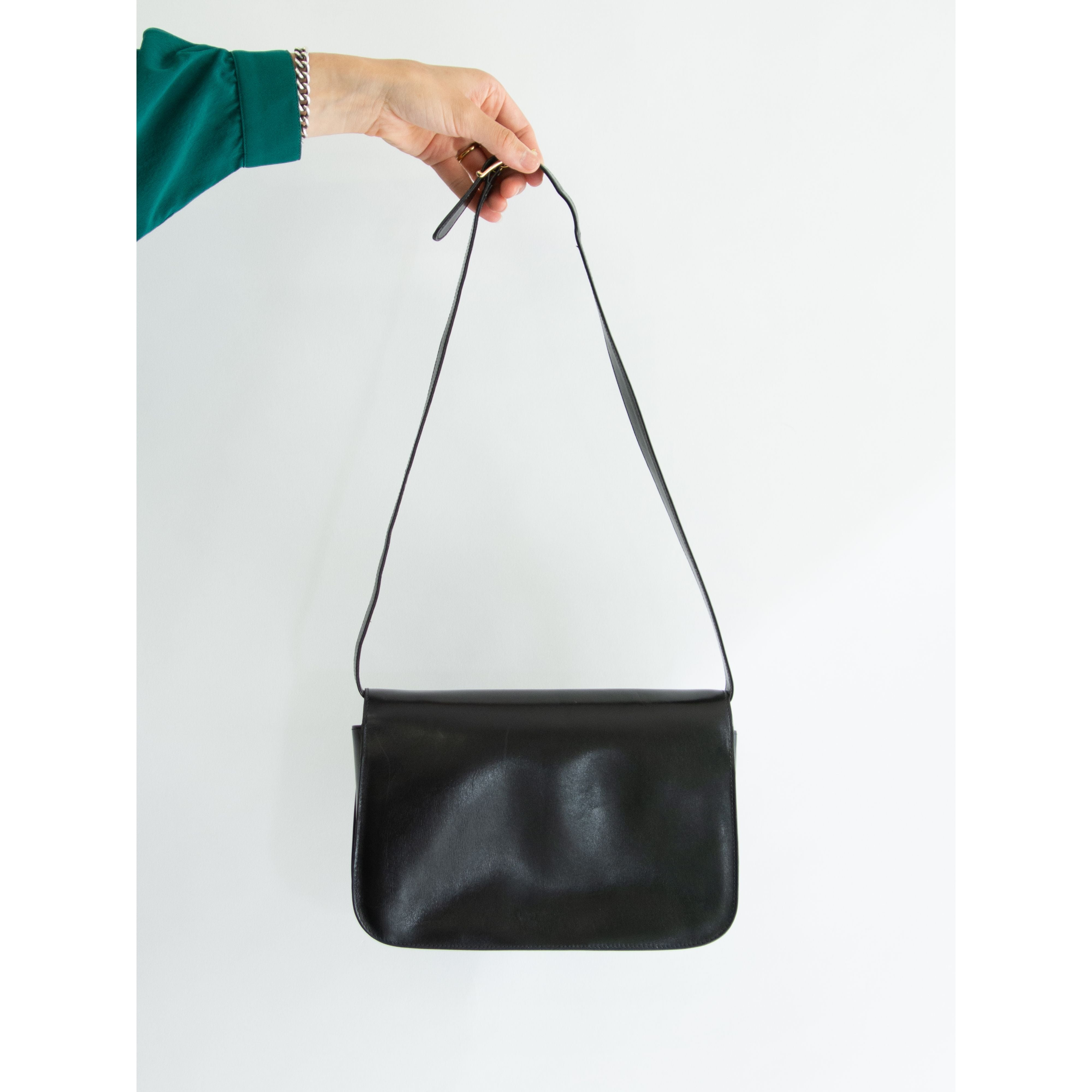 【Unknown Brand】Made in Italy Leather Shoulder Bag(イタリア製 レザーショルダーバッグ クラッチバッグ)