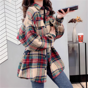 【送料無料】 トップス 2色 ブラウス 袖あり 長袖 Vネック Aライン フレア ロング丈 厚手生地 かわいい 大人可愛い 大人女子 こなれ感 シンプル カジュアル 大人 おしゃれ お洒落 ラフ コンサバ ヘルシー 格子柄 グレンチェック 春 秋 20代 30代 40代 レディース 女性用 デート お出かけ お茶会 女子会 休日 授業参観 着回し プチプライス カラバリ デイリーユース 普段使い オルチャン 韓国系 ファッション 着痩せ   ゆる