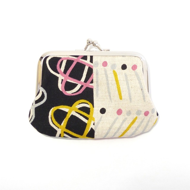 がま口 カードケース 北欧風柄 カラフル 小銭入れ G595