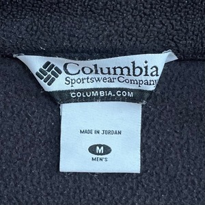 Columbia 90s ハーフジップ フリースジャケット ライトアウター コロンビア アウトドア ワンポイント M 刺繍ロゴ US古着