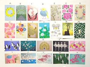 津久井智子 消しゴムはんこアート作品ポストカード | Tsukui Tomoko's Eraser Stamp Artwork Postcards