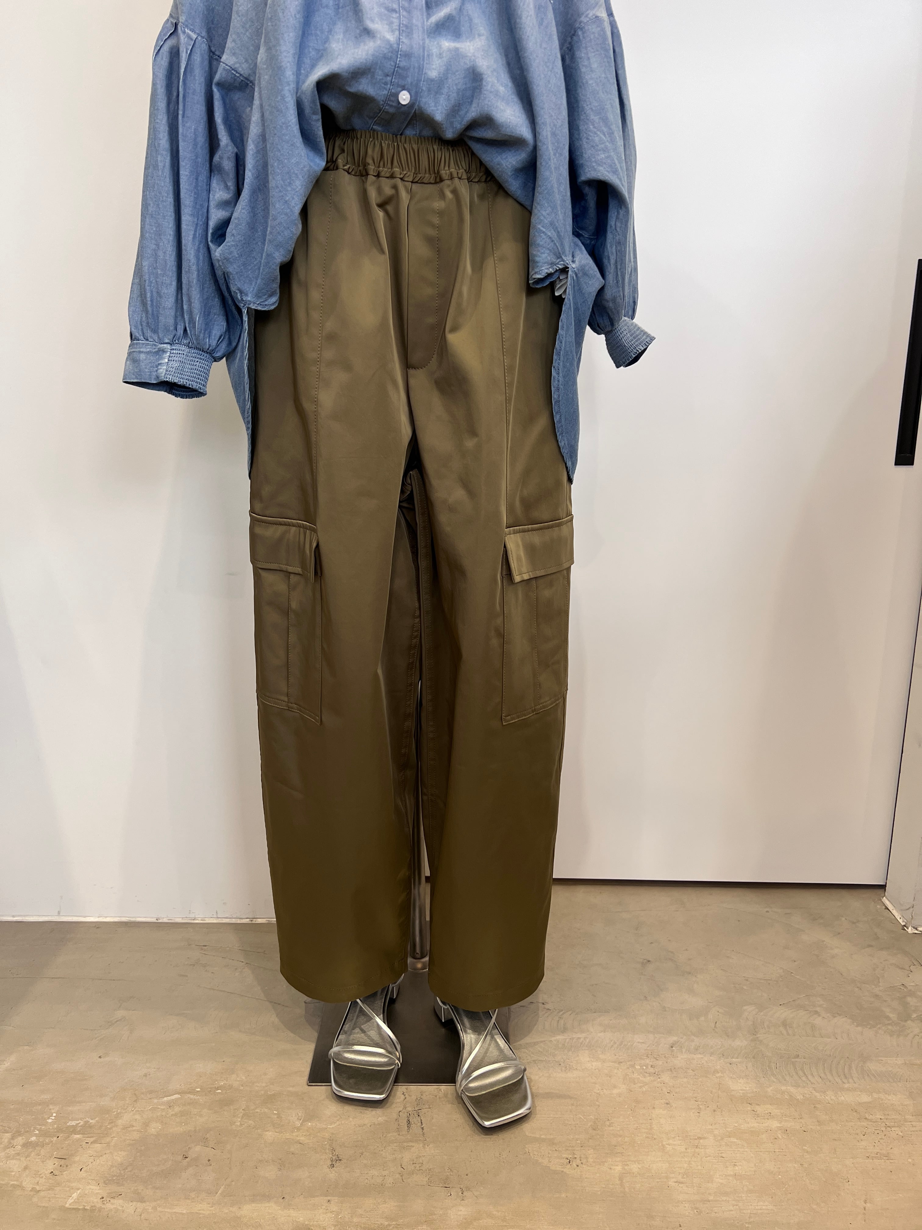 LEMELANGE】光沢サテンカーゴパンツ | MIEL select shop