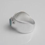 Horizon / Sea Glass Ring Wide