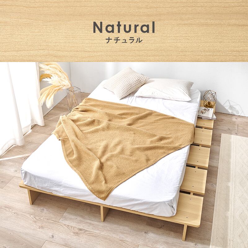 【組立式】耐荷重350kg セミダブルベッド ステージベッド  ボンネルコイルマットレスセット 2色展開 一人暮らし ワンルーム 幅140cm