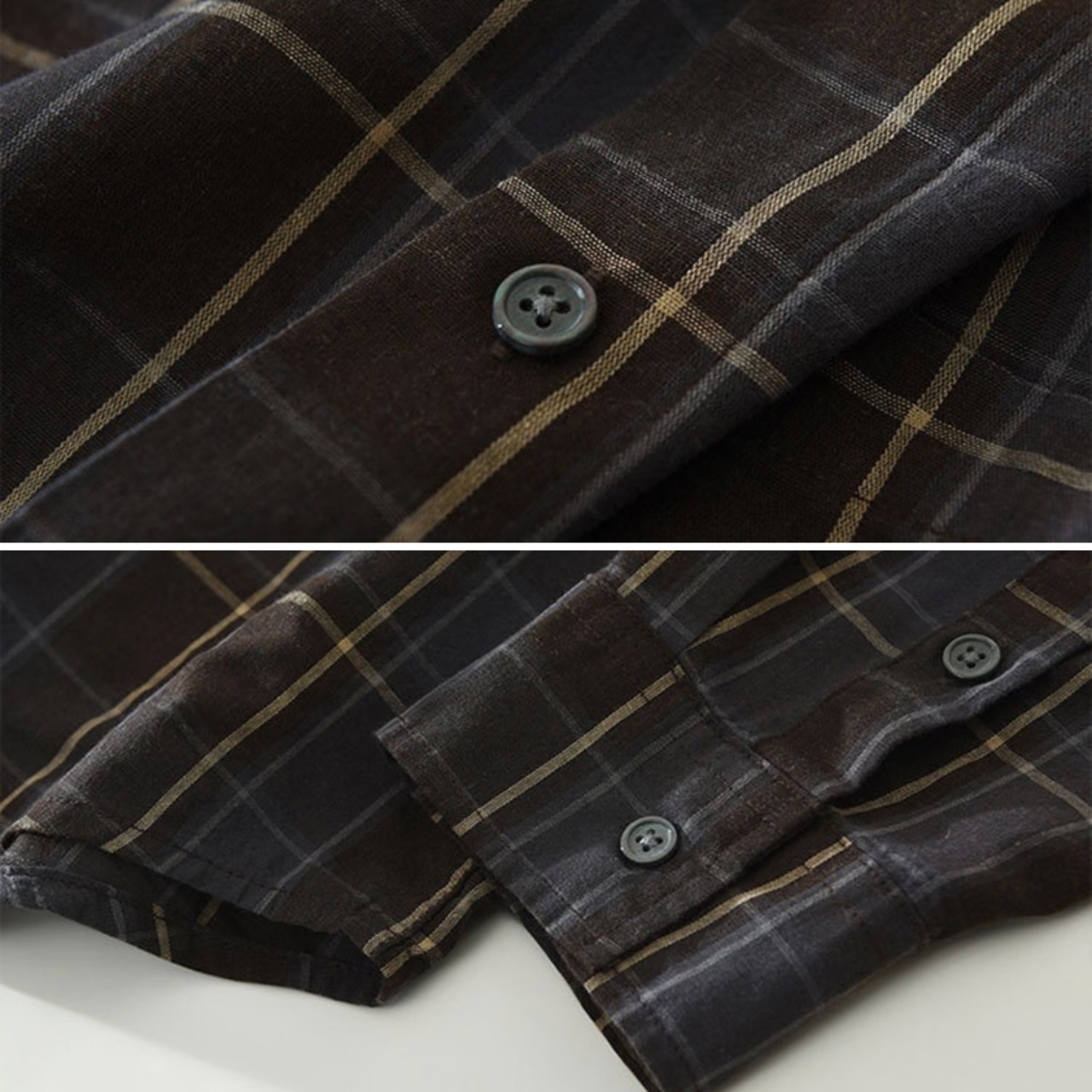 【M-3XL】Block Pattern Long Sleeve Shirt / ブロック パターン 長袖 シャツ