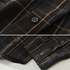 【M-3XL】Block Pattern Long Sleeve Shirt / ブロック パターン 長袖 シャツ