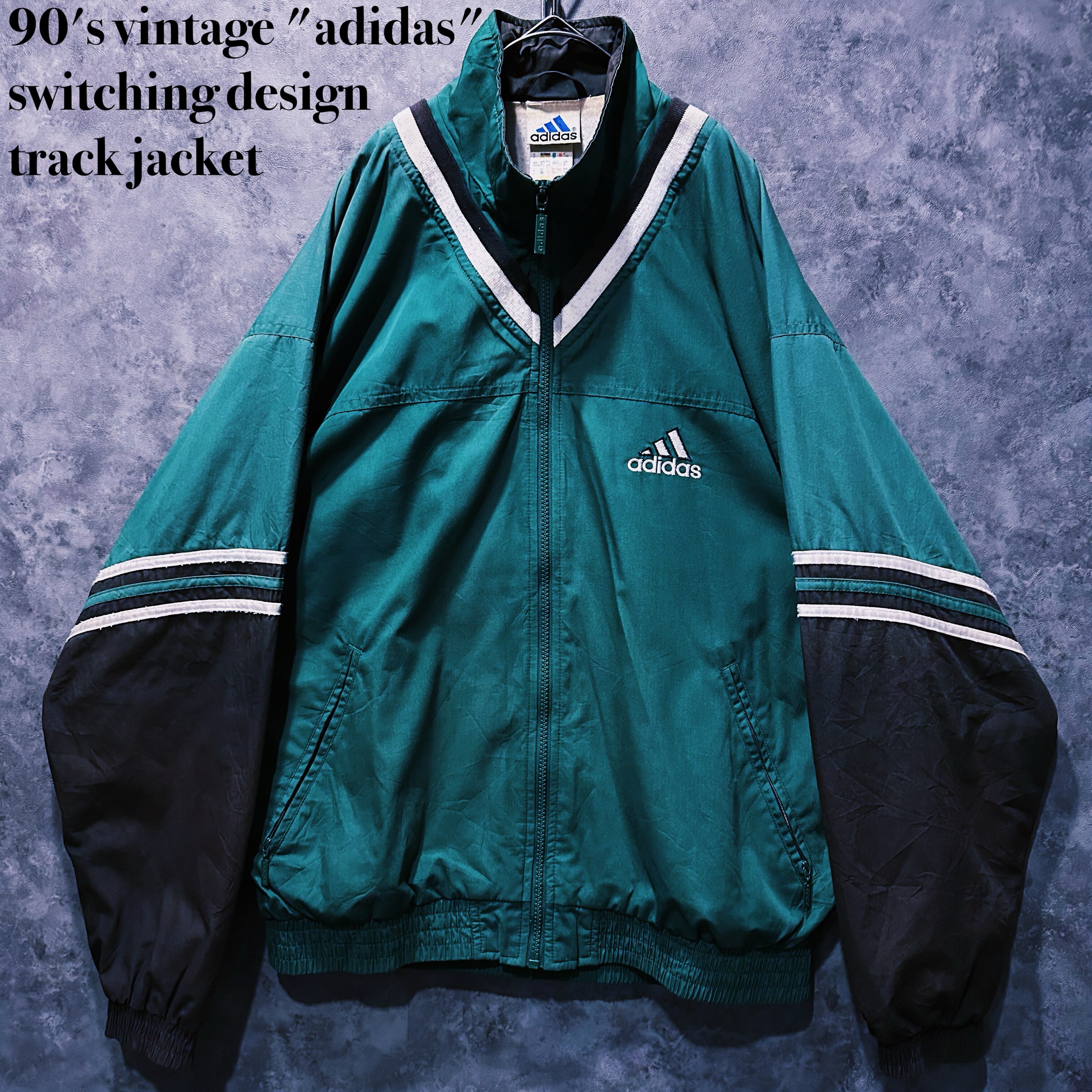 【 doppio】90's vintage "adidas" switching design track jacket