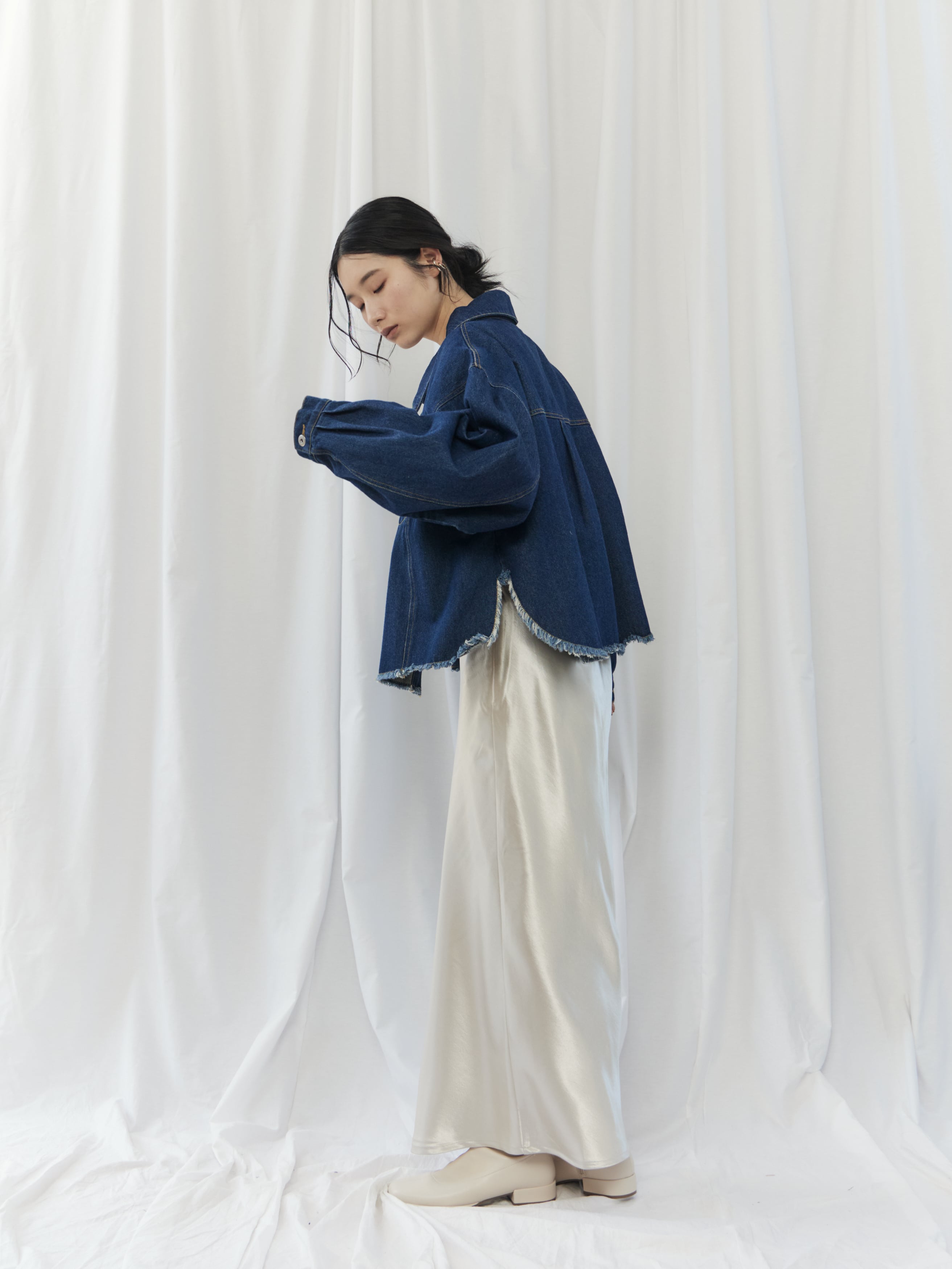 FRINGE DENIM JACKET（ﾌﾘﾝｼﾞﾃﾞﾆﾑｼﾞｬｹｯﾄ）【5513027】 | CIEL'AIR
