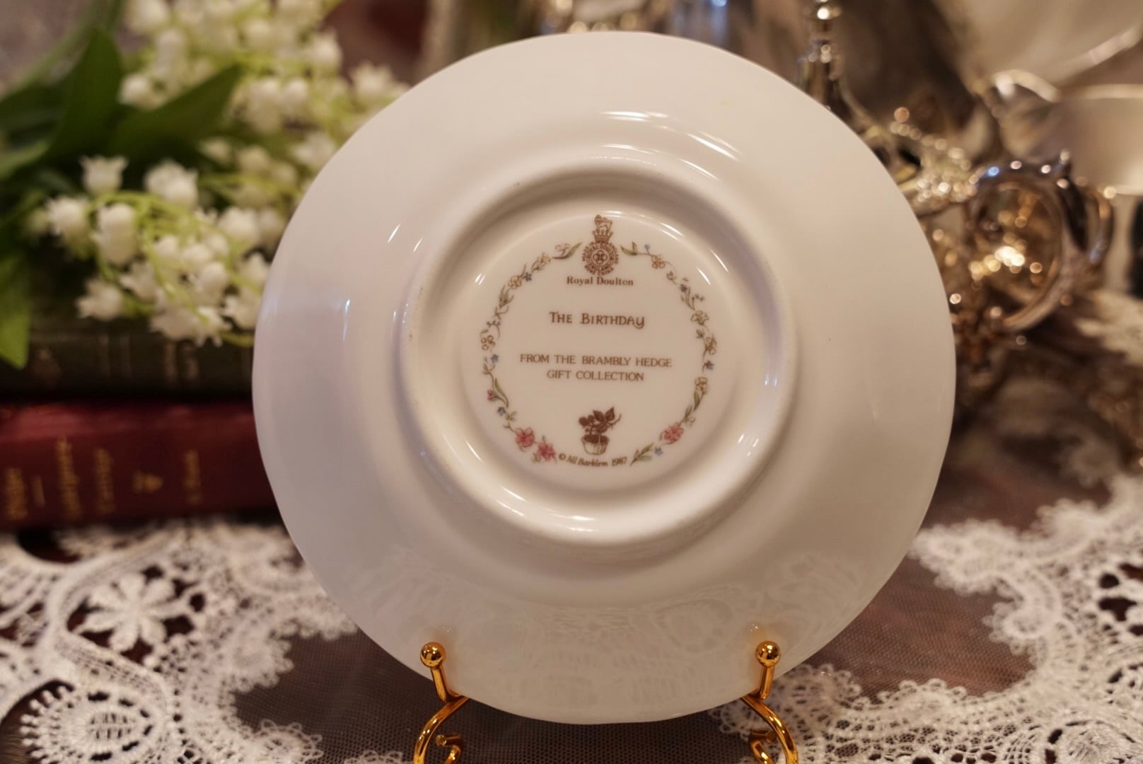 【当時モノ】 ブランブリーヘッジバースデープレートロイヤル・ドートン　約21cm Royal Doulton】ロイヤルドルトン Brambly Hedge ブランブリーヘッジ