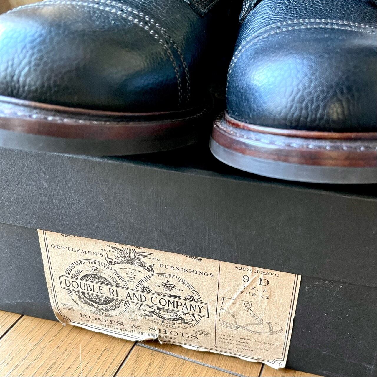カーキ×インディゴ ダブルアールエル DOUBLERL バワリーブーツ BOWERY