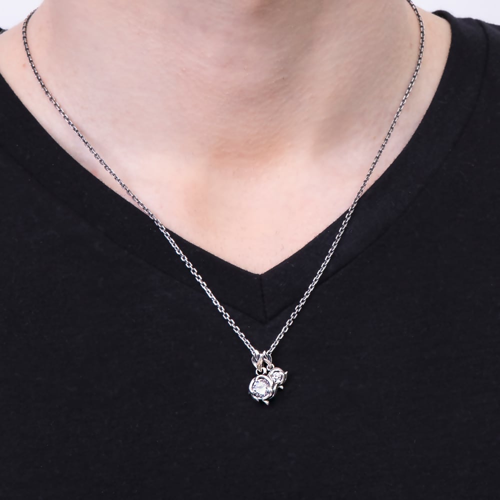 ツインフローラルペンダント ACP0327 Twin floral pendant シルバー