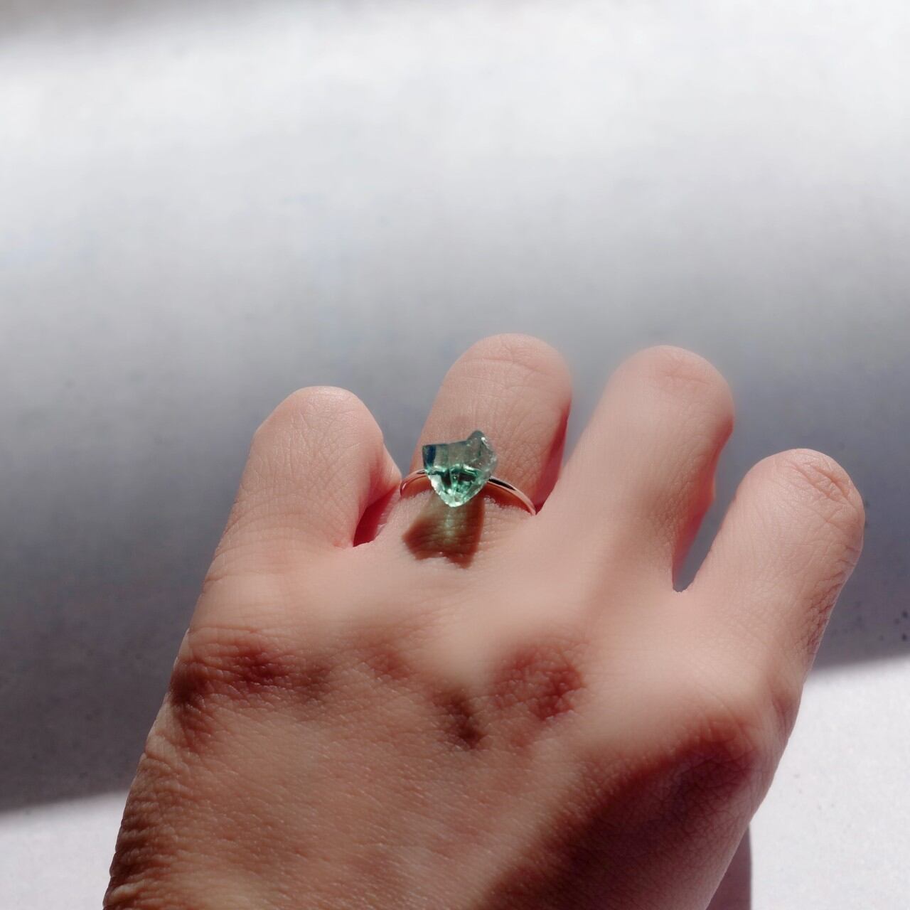 ダイアナマリアフローライト　貫通リング シルバー925 TROZO 008 Fluorite Fest】 ダイアナマリア フローライト 鉱物原石