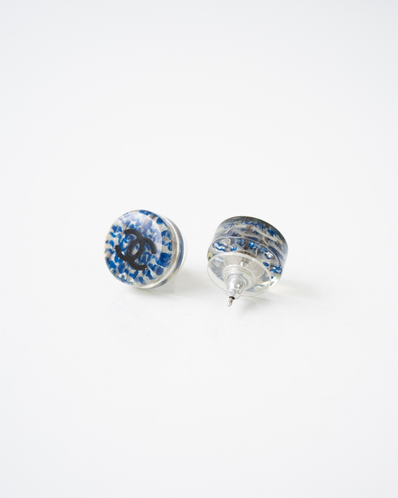 〈CHANEL〉CC Mark Clear Earrings 2015SS