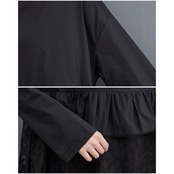 花柄シアー フリル ワンピース 00424