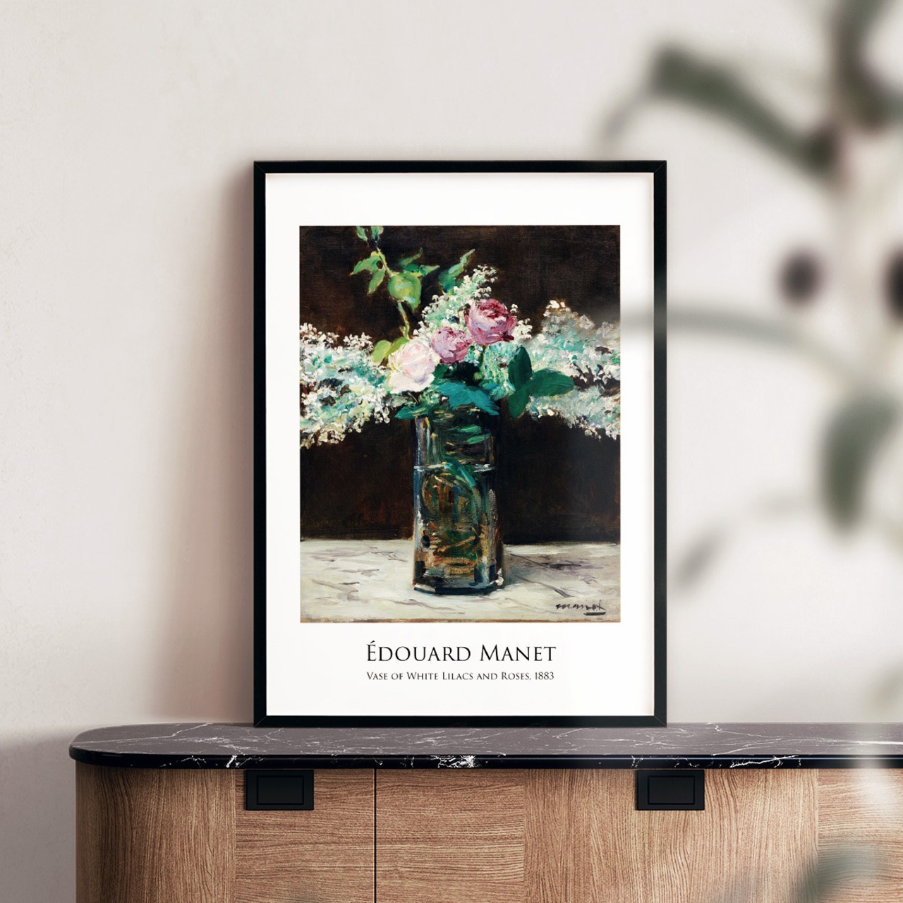 エドゥアール・マネ 花瓶のライラックと薔薇 アートポスター 名画 絵画 アートパネル AP272 - 1