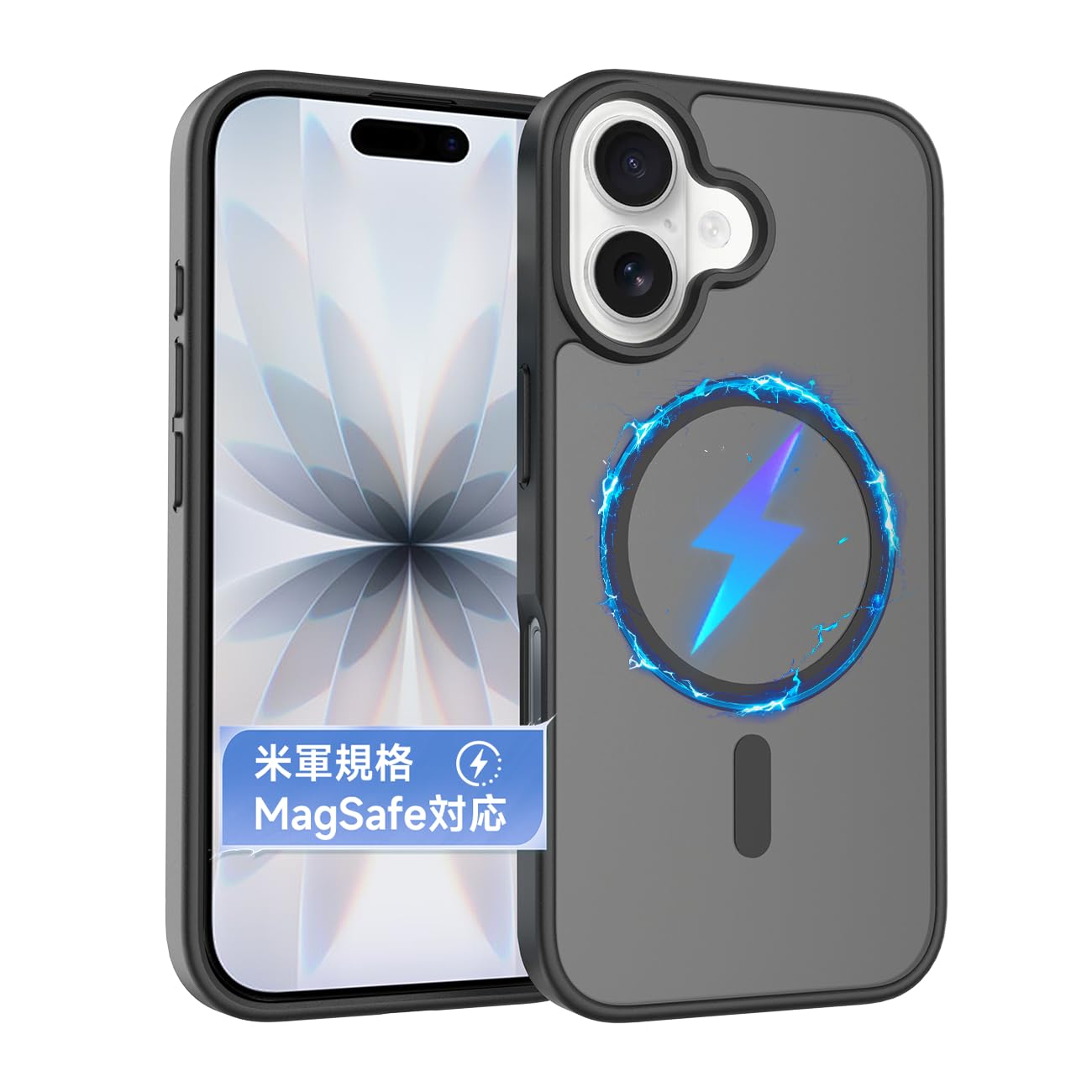 【米軍MIL規格・Magsafe対応】 iPhone 17 ケース ワイヤレス充電対応 アイフォン17 磁気スマホケース 半透明