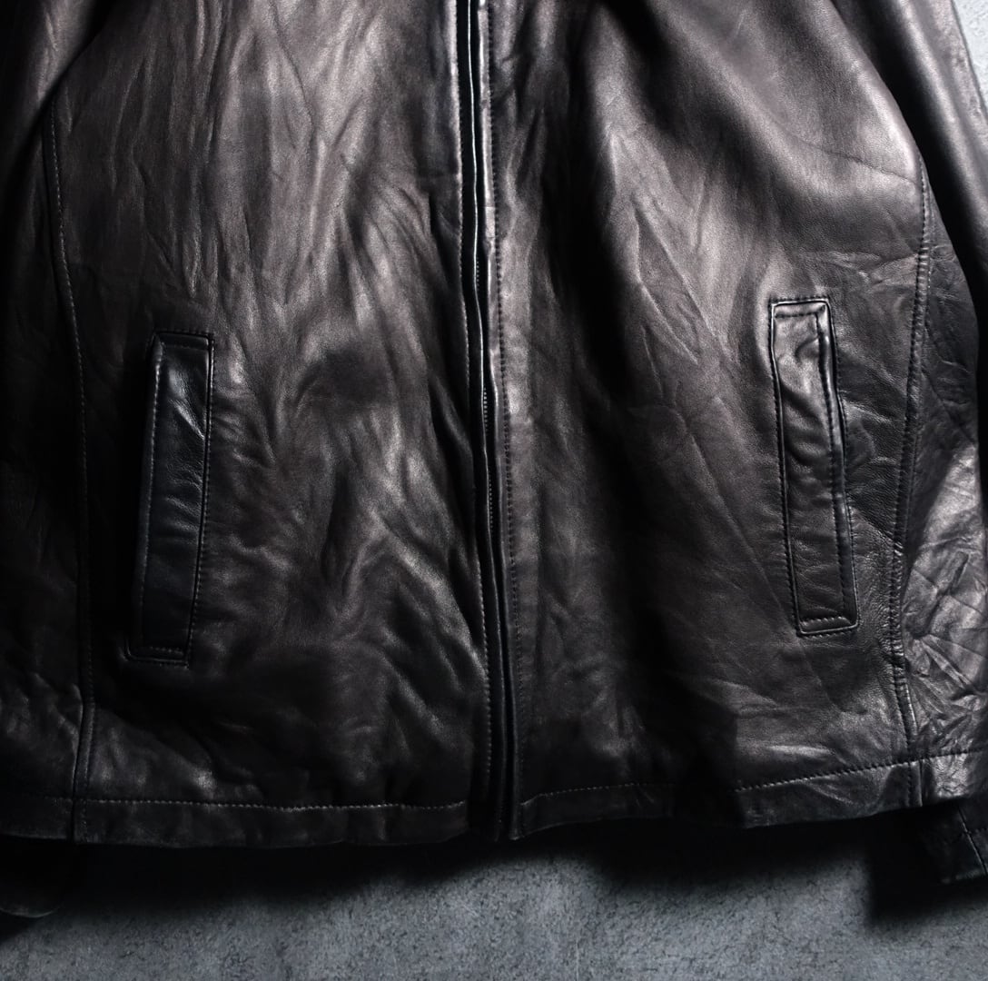 DOCKERS” Black Fade Swing Top Leather Jacket | 古着屋 FORCE