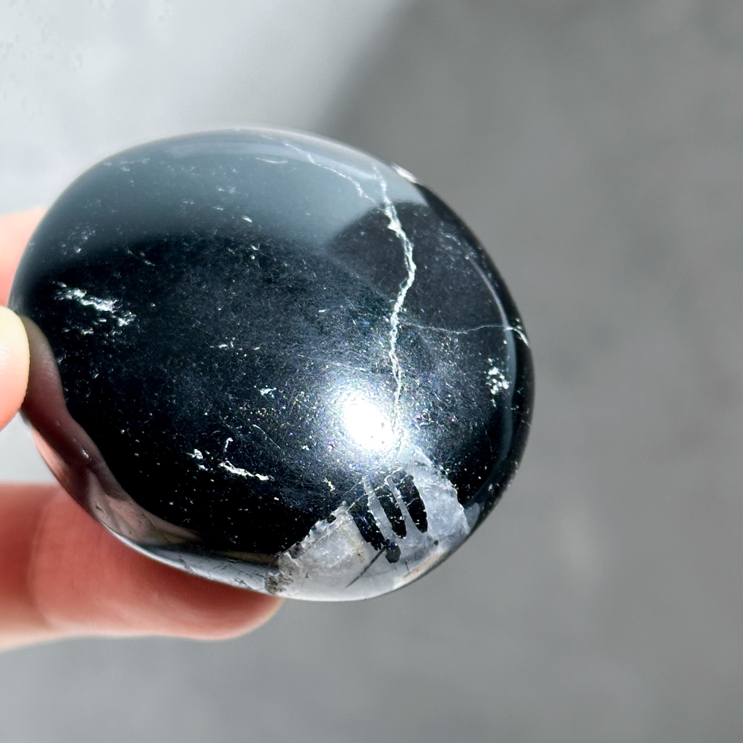 ブラックトルマリン パームストーン44◇ Black Tourmaline ◇天然石