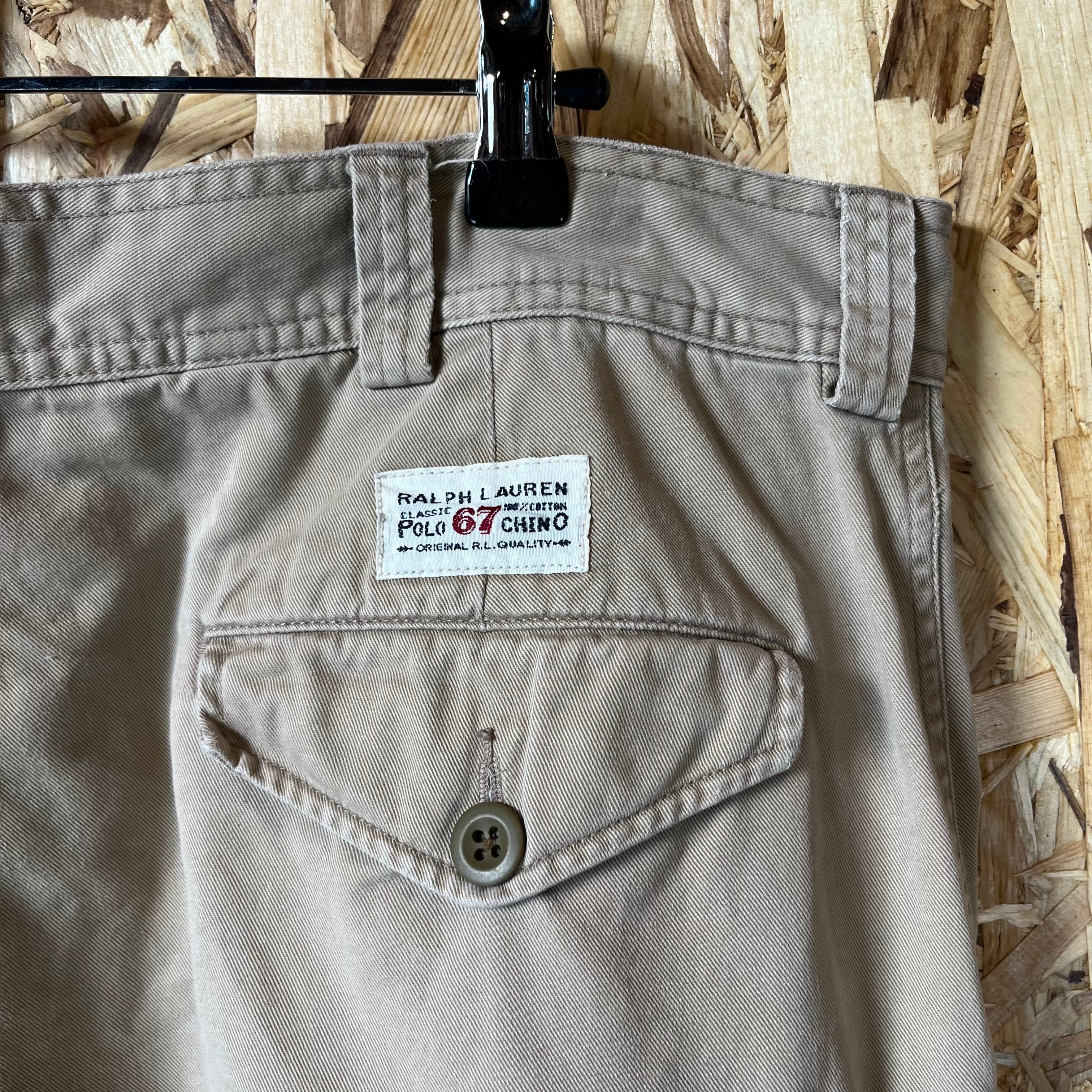 ☆90s VINTAGE Polo by Ralph Lauren 67 CHINO カーゴショーツ メンズ