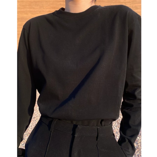 【クルーネック無地長袖Tシャツ 】P00367