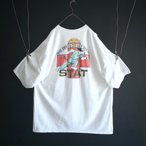 " BIG DOGS " over silhouette front & back print design white cotton Tee