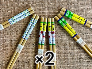 2膳でお得　アウトレット価格　日本製木箸「ポタリー柄箸 2膳セット（組み合わせ自由）」食洗器対応　送料無料