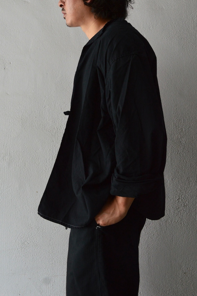 VENTITANK PROJECT EURO SWEDISH ARMY 1970's COSTOM REMADE SURGICAL HANTEN SHIRT DYED BLACK DEAD STOCK スウェーデン サージカルハンテンシャツ