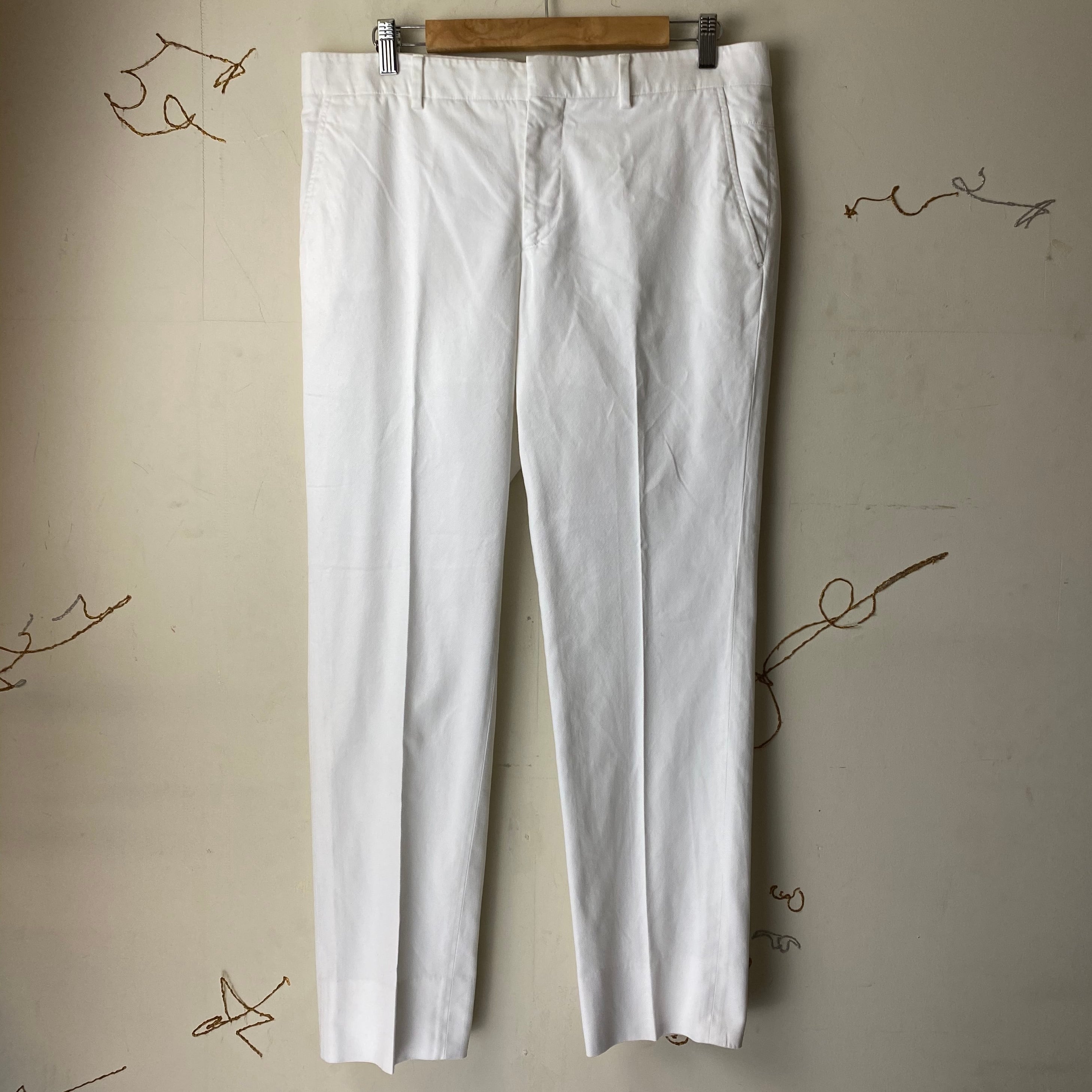 HERMES white cotton pants | NOIR ONLINE