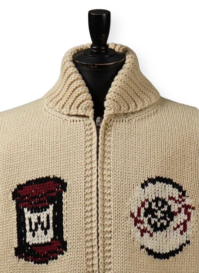 WEIRDO】ウィアード FUCK U - COWICHAN (IVORY)カウチンセーター