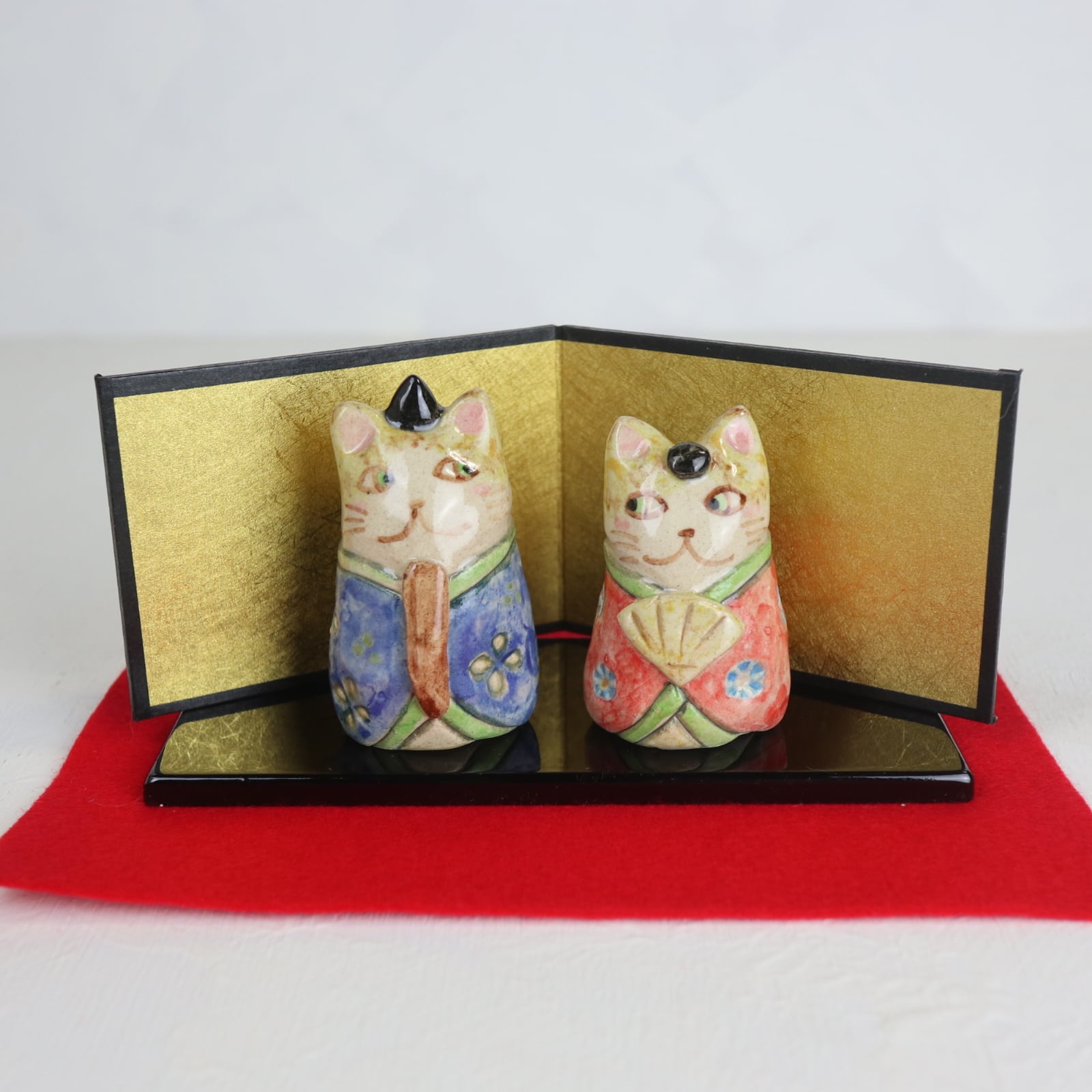 ねこのお雛様 止原理美 ねこのお雛様（トラ猫） | 萩焼 風来房