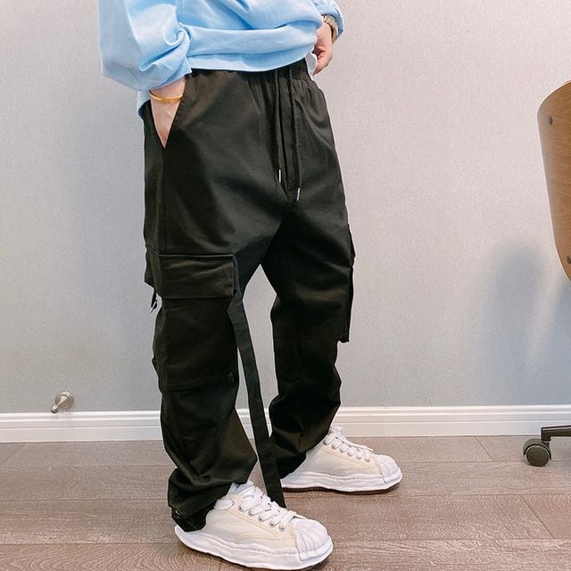 【予約販売】ジョガーパンツ メンズ ボトムス ポケット 無地 シンプル グレー ブラック スエット ストリート スタイリッシュ こなれ感 カジュアル 部屋着 韓国 トレンド 春 夏 秋 M/L/XL/2XL