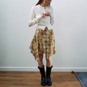 Carré Asymmetry Midi Skirt F0578