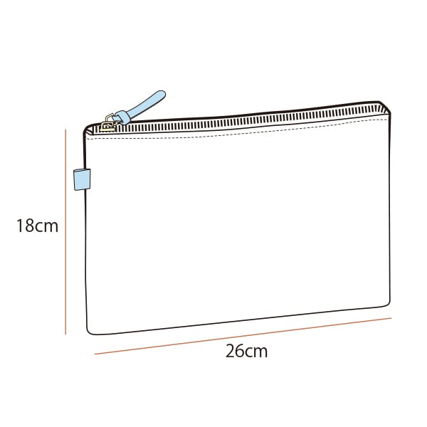 Flat Pouch / White × White : 2110200100405 | Saccora Oneline Store