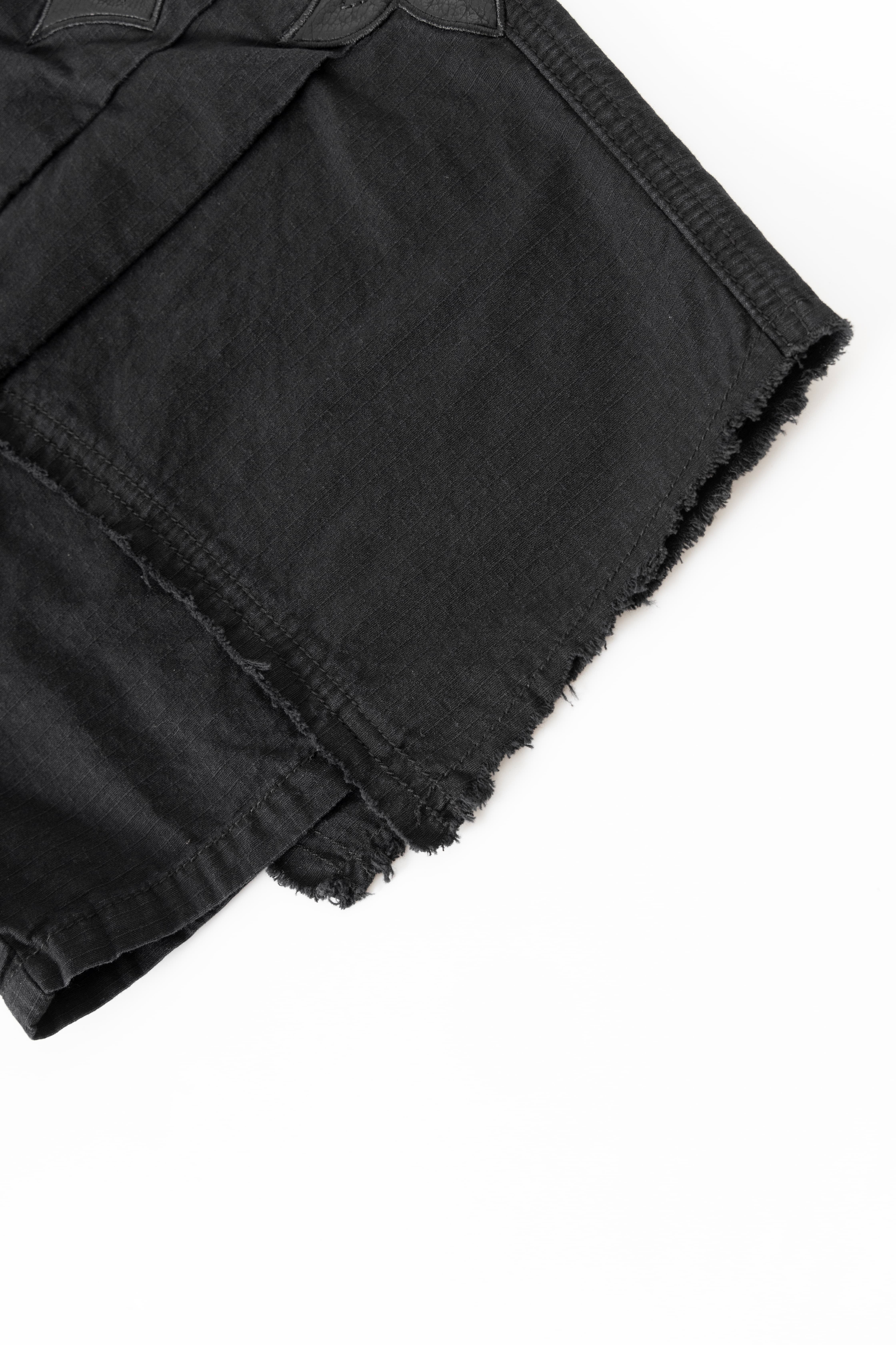 パンツ Cross Leather Patch BaggyShorts SUPPLIER SUPPLIER】Cross Leather Patch Baggy Shorts / Black | PARX