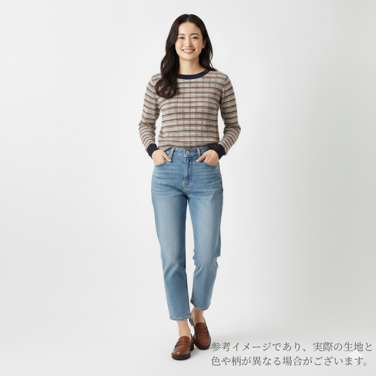 綿ウレタン混ミラノリブニット生地-1ｍ-curl tricot　V4X/5677●