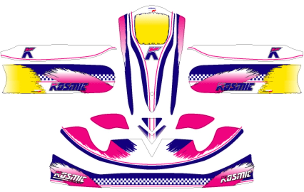 レーシングカート用 カウルステッカー M4用−K仕様−1 特注品