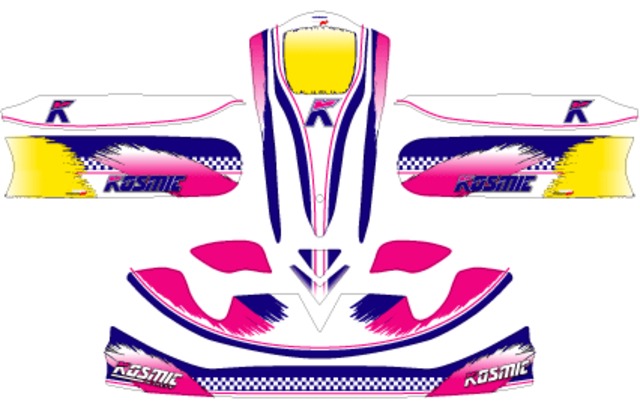 レーシングカート用 カウルステッカー M4用−K仕様−1 特注品